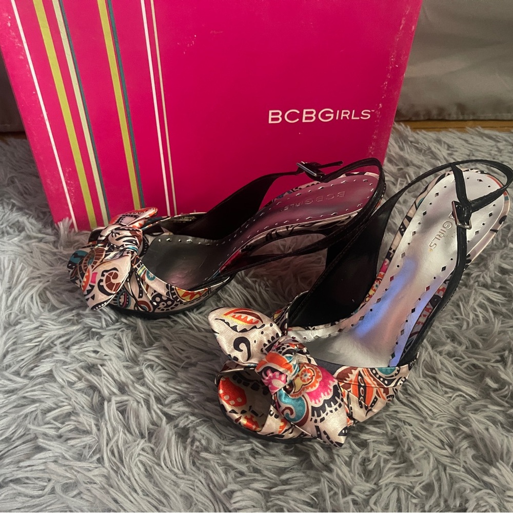 BCBGirls Saraff slingbacks/heels. New in box. Size 8.5.